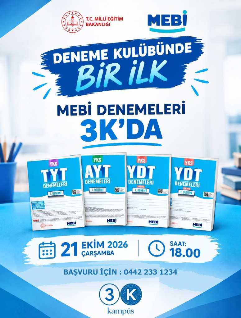 Deneme Kulübünde Bir İlk: MEBİ Denemeleri 3K'da